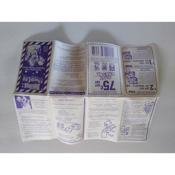 Doctor Dreadful LunchLab Lunch Box Mad Scientist Potions Cap'n Crunch Tyco Promo - Picture 11 of 11